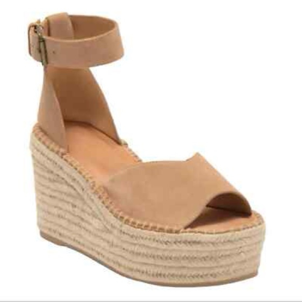 Soludos Positano Platform Wedge Sandals Women Size 6.5 M,
Desert Tan Suede